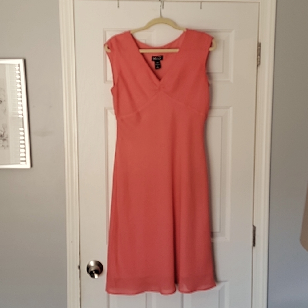 New York & Company coral A-line dress